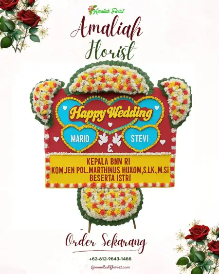 Papan Bunga Pernikahan Weru Kidul